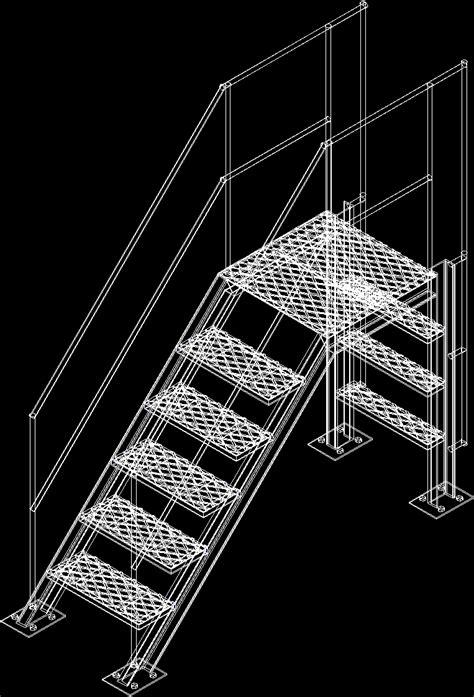 steel staircase drawing